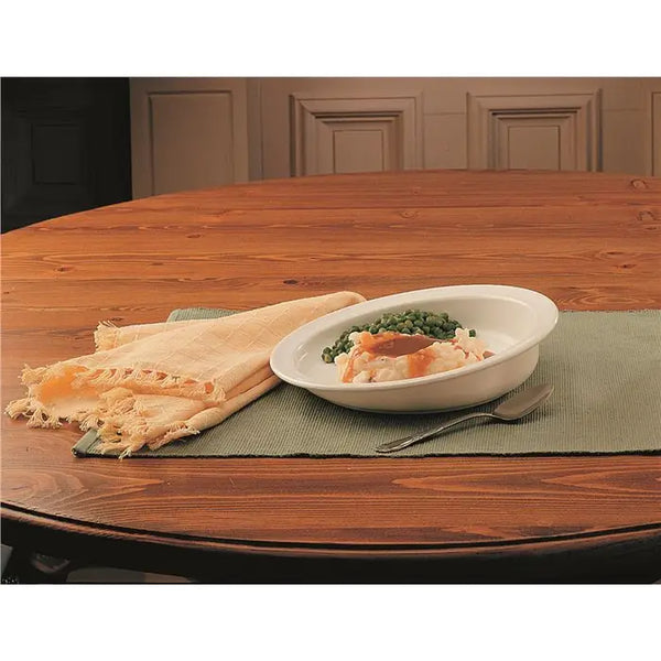 Hi-Lo Scoop Plate, 228mm dia, White