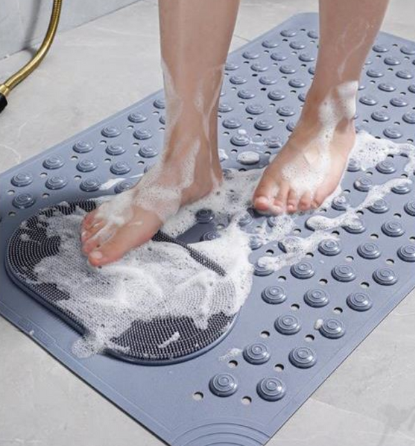 Deluxe Non-Slip Bath & Shower Mat with Massage Zone