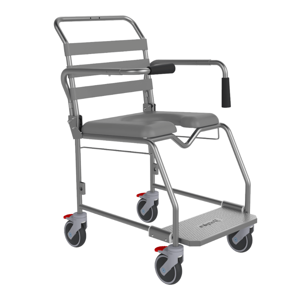 ASPIRE MOBILE SHOWER COMMODE - 460MM WEIGHT BEARING PLATFORM