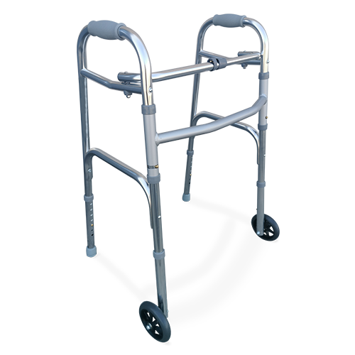 Aluminium Walking Frame with front wheel