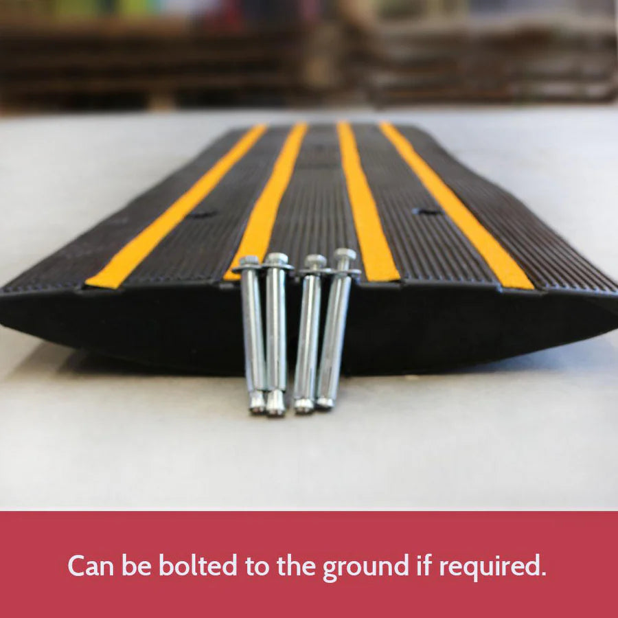 Driveway Rubber Kerb Ramp 1.2m – Solid Rolled-Edge Gutter Ramp with Wa ...