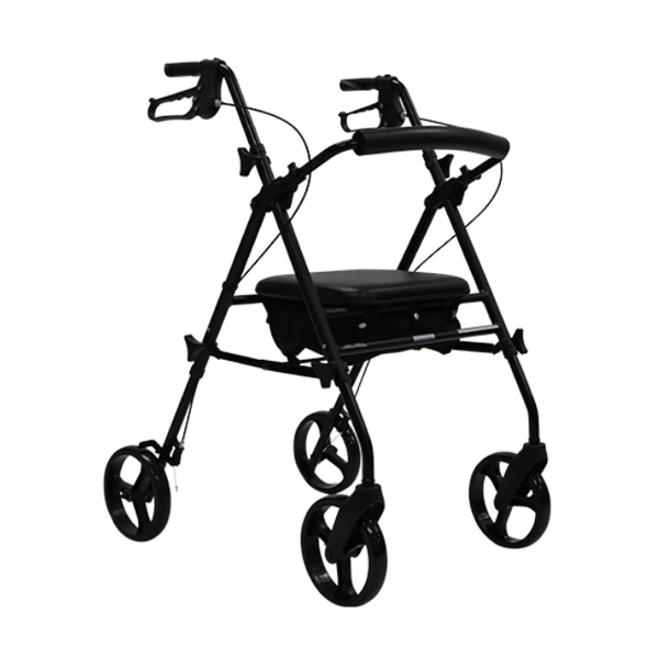 Aspire Flex Adjustable Seat Walker 8'' Wheel-black