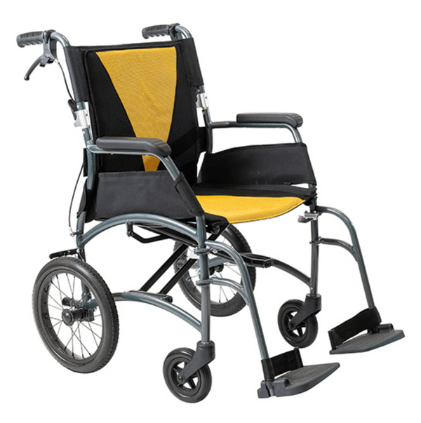 Aspire Vida Folding Manual Wheelchair - Attendant Propelled-4SIZE