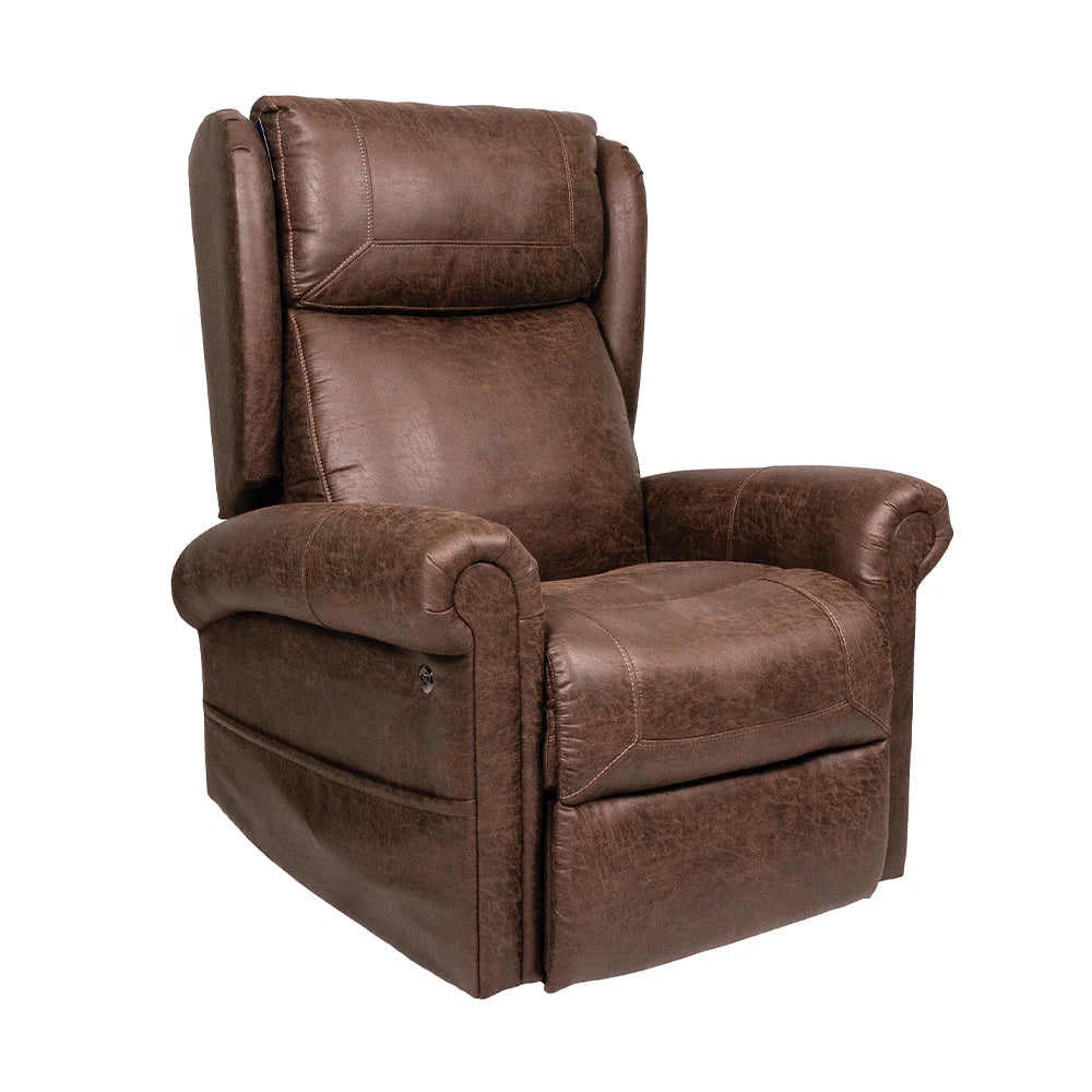 Aspire Gabriel X Zero Gravity Lift Chair front view with adjustable headrest, lumbar support and massage function.